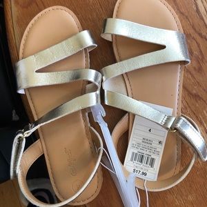 Girls Cat & Jack Gold Sandals